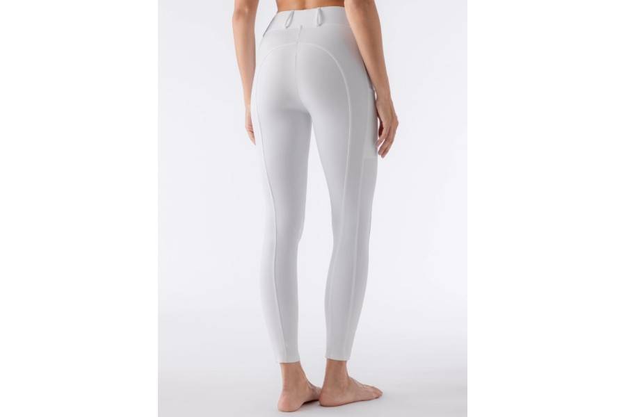 Mallas Mujer Equiline Ceberkh Knee Grip Blanco | Calvet Animals