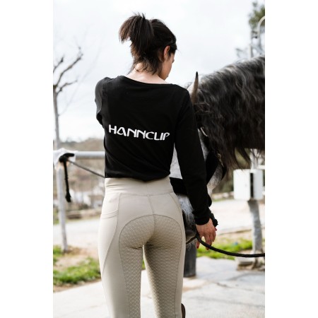 Mallas Mujer Hannclip LG Full Grip Beige | Pantalones