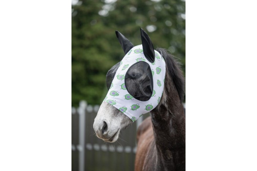 Máscara Con Orejeras HKM Avocado Blanca/Lila | Mantas