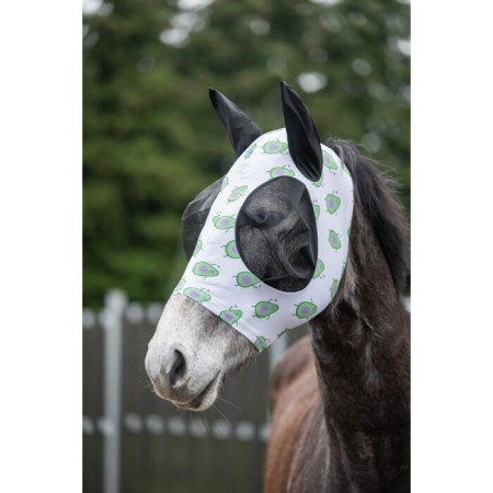 Máscara Con Orejeras HKM Avocado Blanca/Lila | Mantas