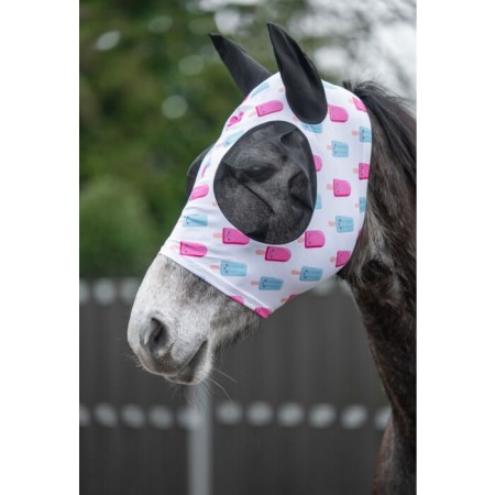 Máscara Con Orejeras HKM Ice Cream Blanca/Rosa | Mantas