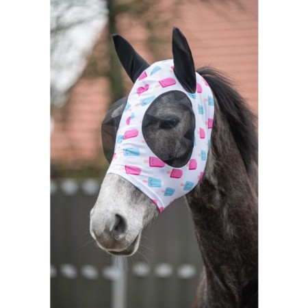 Máscara Con Orejeras HKM Ice Cream Blanca/Rosa | Mantas