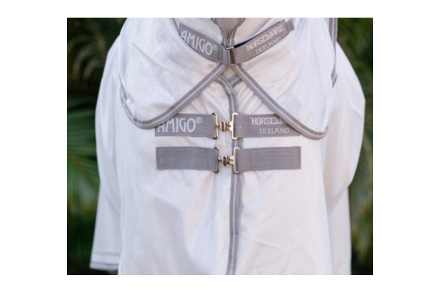 Manta Caballo Verano Antimoscas Con Cuello Amigo Plata | Mantas