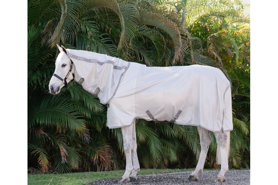 Manta Caballo Verano Antimoscas Con Cuello Amigo Plata | Mantas