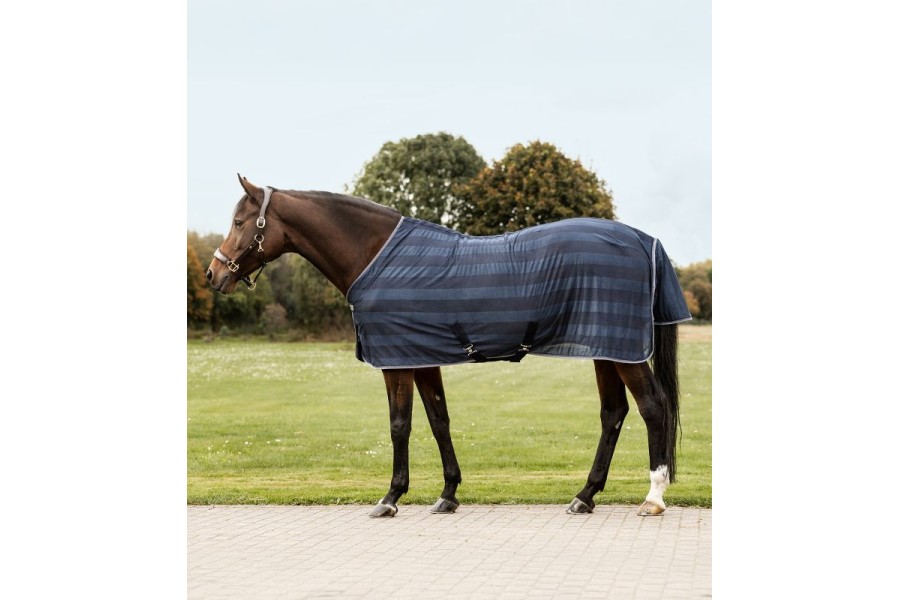 Manta Cavall Estiu Antimosques Economic Cross Blau Nit