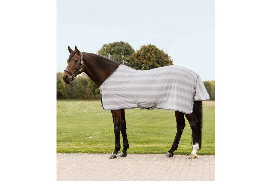 Manta Cavall Estiu Antimosques Economic Cross Gris | Mantes