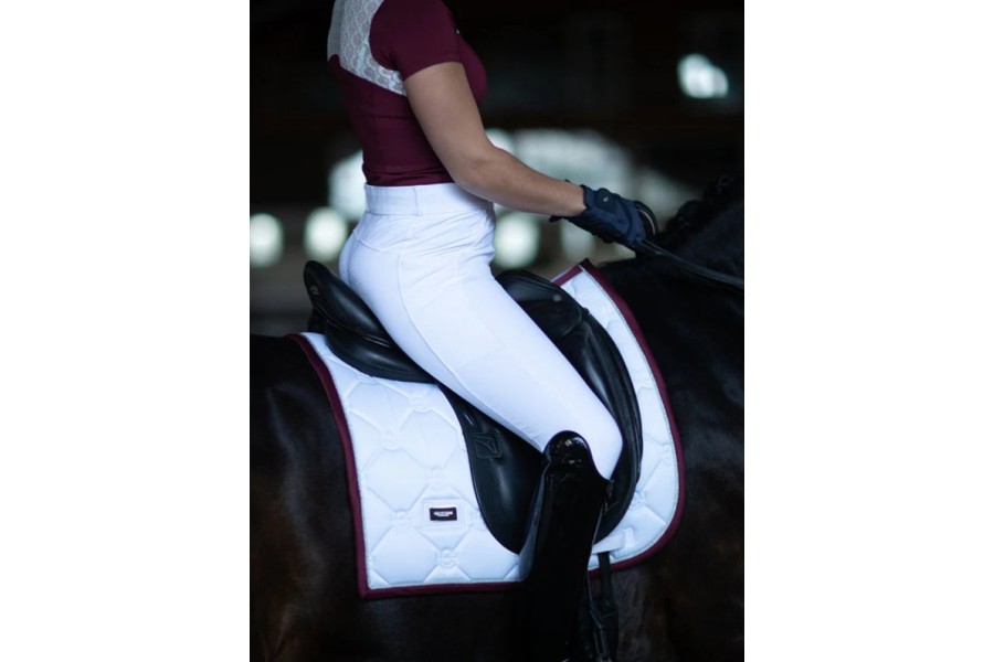 Sudadero Doma Equestrian Stockholm Modern Blanco/Burdeos |