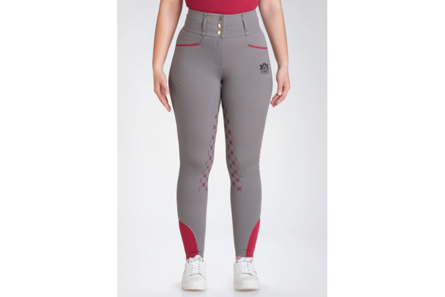 Malles Breegging Haute SS2025 Grey-Burgundy | Pantalons