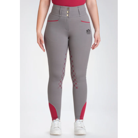 Mallas Breegging Haute SS2025 Grey-Burgundy | Pantalones