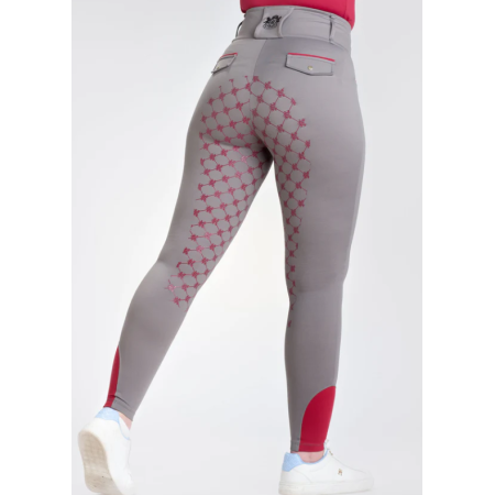 Mallas Breegging Haute SS2025 Grey-Burgundy | Pantalones