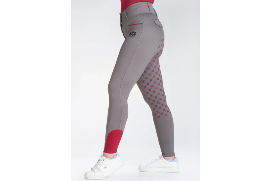 Malles Breegging Haute SS2025 Grey-Burgundy | Pantalons