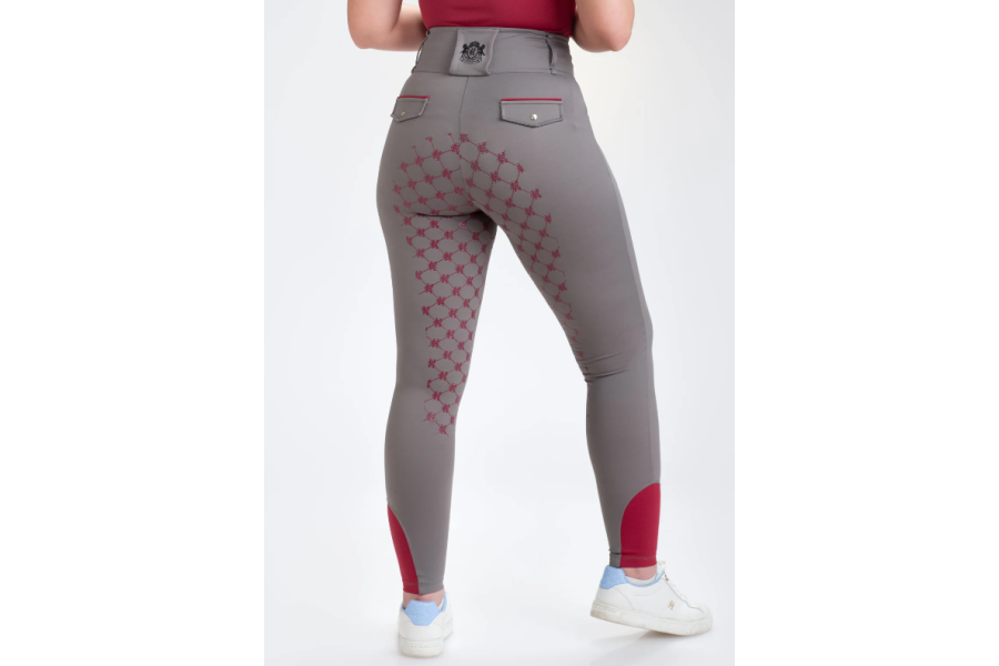 Malles Breegging Haute SS2025 Grey-Burgundy | Pantalons