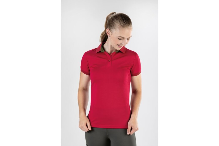 Polo Dona Màniga Curta HKM Classico Cranberry | Genet