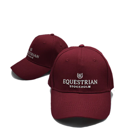 Gorra Equestrian Stockholm Silver Cotton Burdeos | Complementos