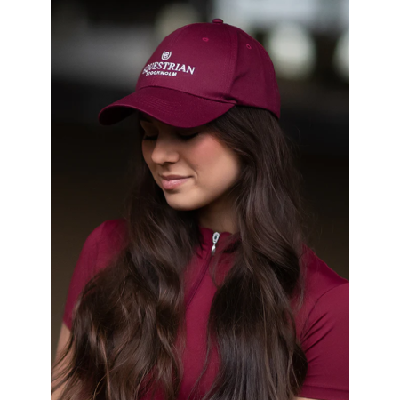Gorra Equestrian Stockholm Silver Cotton Burdeos | Complementos