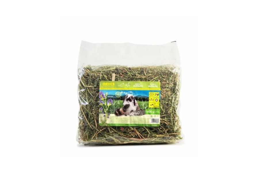 Miniorycs Heno Alfalfa 400 g | Alimentación para roedores