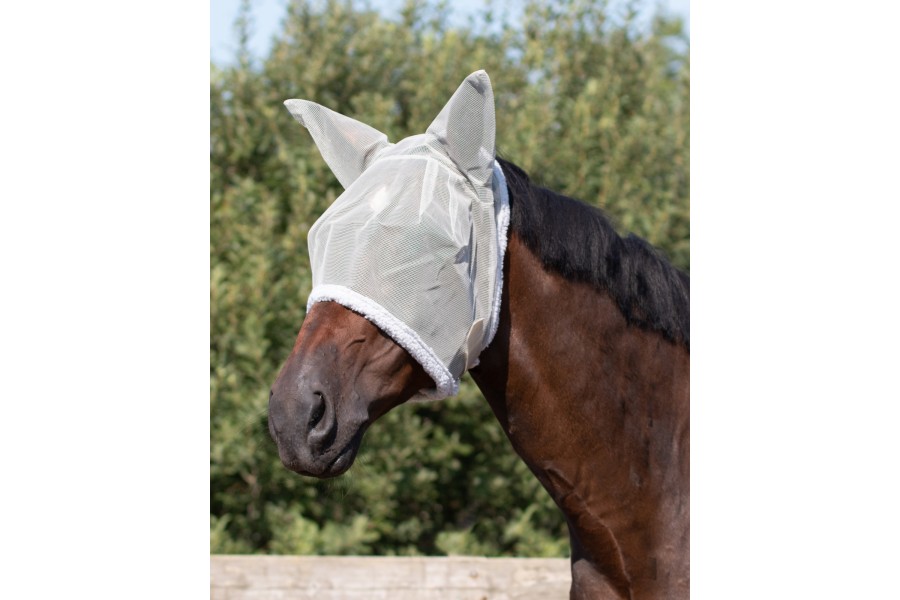 Máscara Con Orejas QHP Gris | Mantes per a cavalls