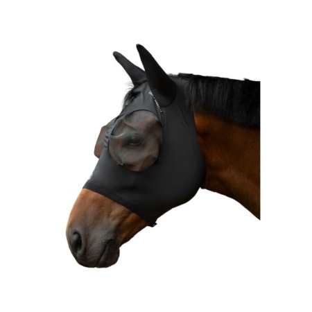 Máscara Con Orejeras HKM Amalfi Negra | Mantas para caballos