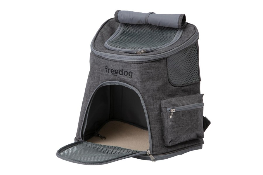 Transportí Motxilla Freedog Makalu Gris Fosc Per Gossos | Viatge per a