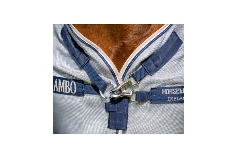 Manta Caballo Verano Antimoscas Con Cuello Rambo Plus Plata | Mantas para