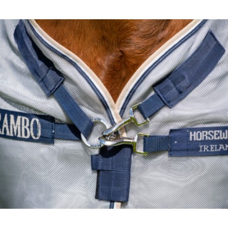 Manta Caballo Verano Antimoscas Con Cuello Rambo Plus Plata | Mantas para