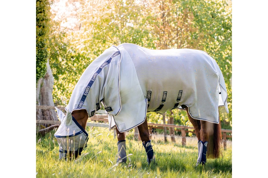 Manta Cavall Estiu Antimosques Amb Coll Rambo Plus Plata | Mantes per a