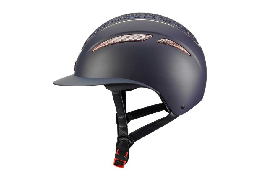 Casco Tattini Ariete Oro Rosa Azul | Seguridad para jinetes