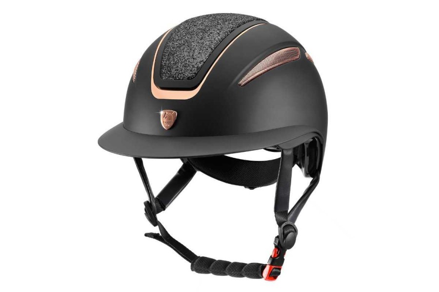 Casco Tattini Ariete Oro Rosa Negro | Seguridad para jinetes
