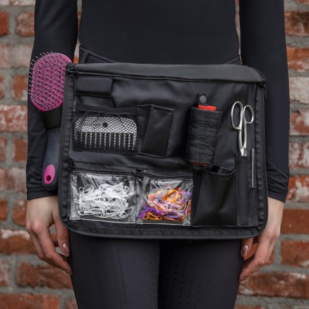 Bolsa Cinturón Para Trenzar QHP Negra | Salud e higiene para caballos