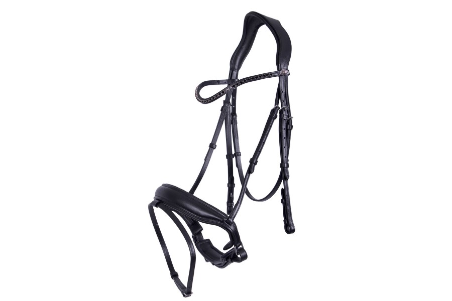 Brida Montar QHP Selene Negra | Cabezadas para caballos