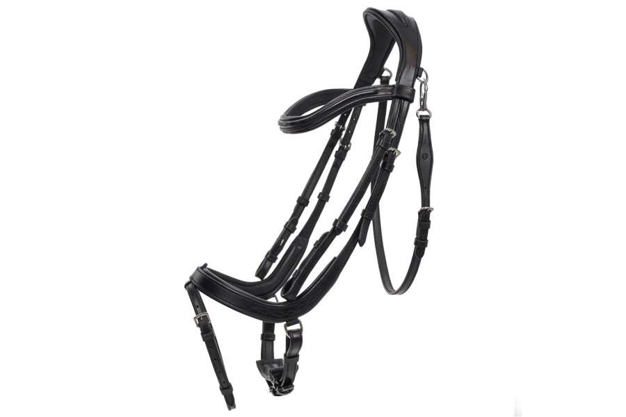 Brida Montar QHP Salerno Negra | Cabezadas para caballos