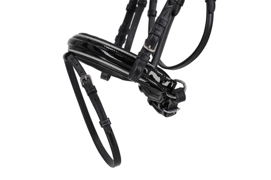 Brida Montar QHP Bixie Negra/Plata | Cabezadas para caballos
