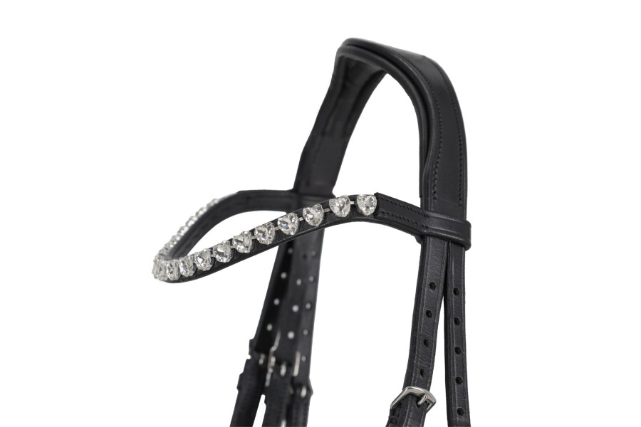 Brida Muntar QHP Bixie Negra/Plata | Cabeçades o morralles per a cavalls