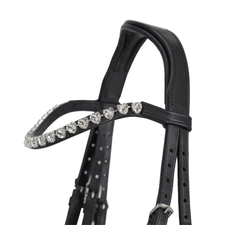 Brida Montar QHP Bixie Negra/Plata | Cabezadas para caballos