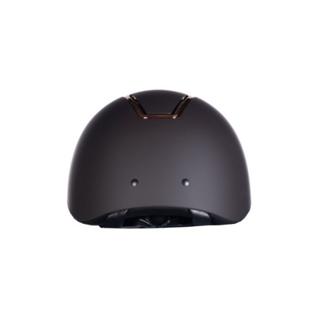 Casco HKM Lady Shield Marrón/Rosa Oro | Seguridad para jinetes