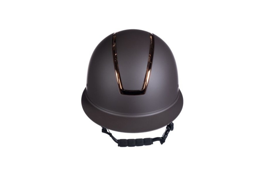 Casco HKM Lady Shield Marrón/Rosa Oro | Seguridad para jinetes