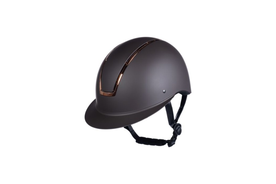 Casc HKM Lady Shield Marró/Rosa Or | Seguretat per a genets