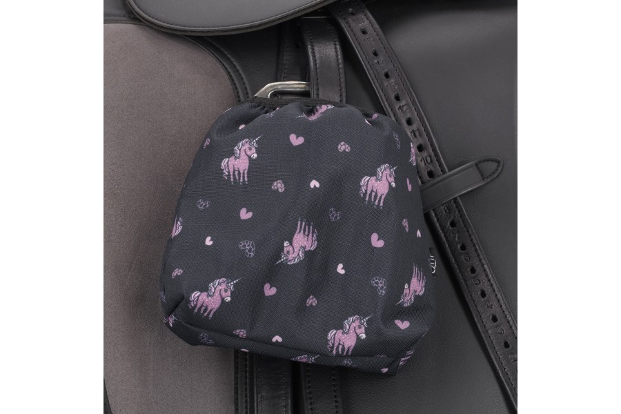 Funda Estreps QHP Lize Negra/Violeta | Complements selles de muntar per a