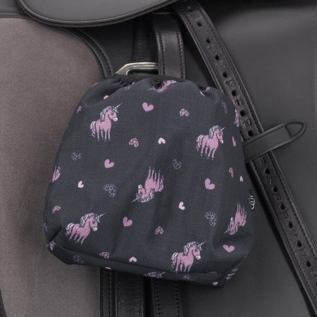 Funda Estreps QHP Lize Negra/Violeta | Complements selles de muntar per a