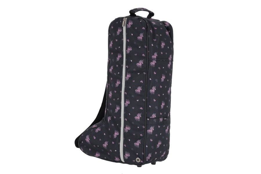 Bolsa Funda Botas QHP Lize Negra/Violeta | Botas para jinetes
