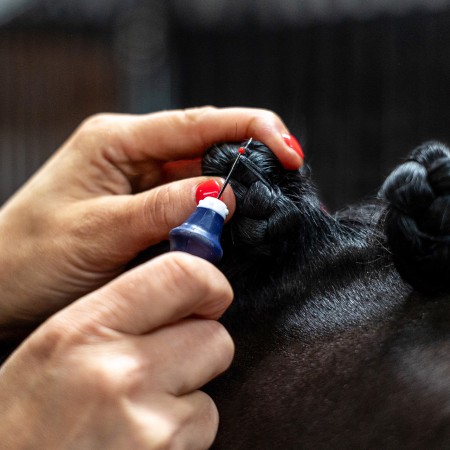 Aguja Para Trenzar QHP Azul Oscuro | Salud e higiene para caballos 2