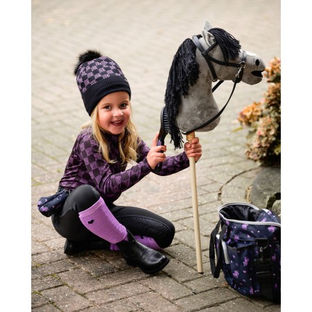 Calcetines QHP Lize Negro/Violeta 2 Pares | Complementos para jinetes