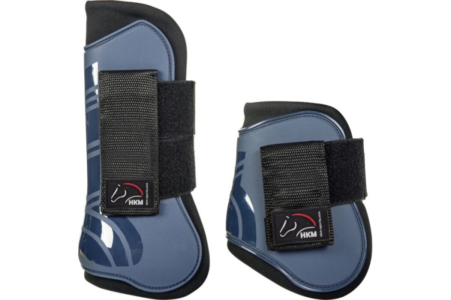 Protectores HKM Genua Azul Marino/Negro | Protecciones para caballos