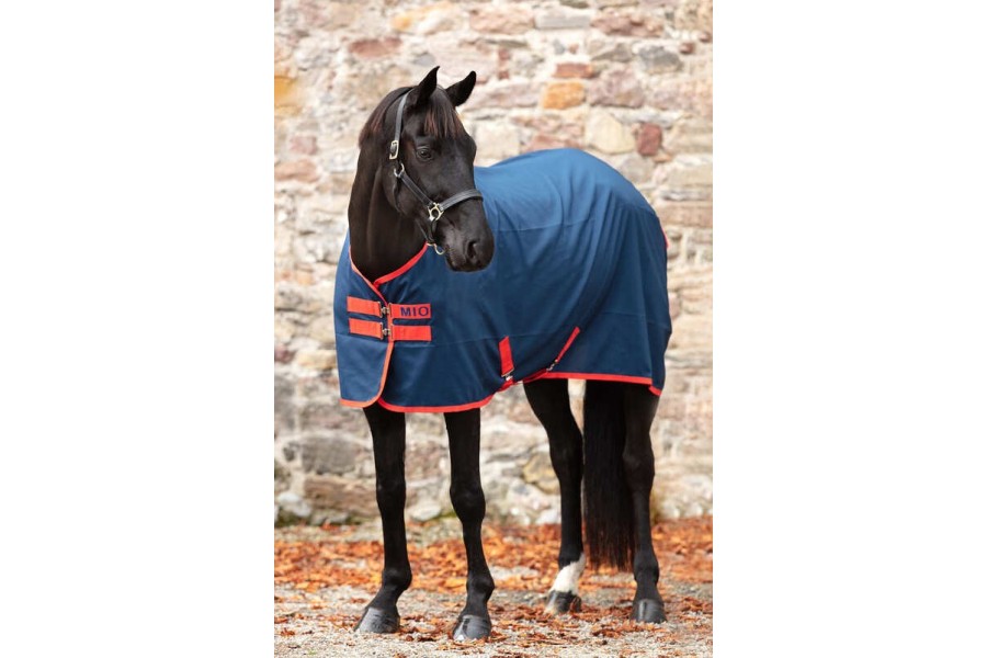 Manta Caballo Exterior MIO 600D 200G Azul Marino/Rojo | Mantas para