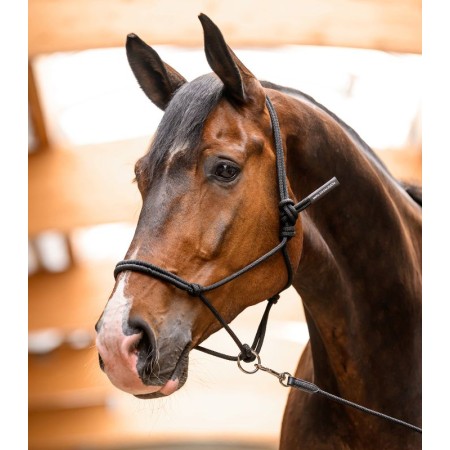 Morralla Quadra Corda Amb Anella Mòbil Negra | Cabeçades o morralles per a