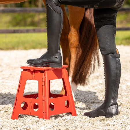 Escalera Taburete Plegable QHP Rojo 39Cm | Instalaciones para caballos