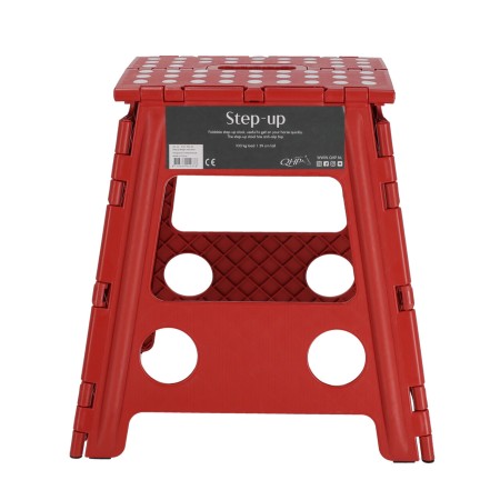 Escalera Taburete Plegable QHP Rojo 39Cm | Instalaciones para caballos