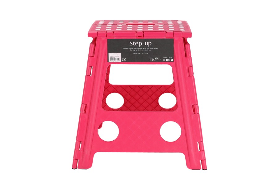 Escala Tamboret Plegable QHP Fucsia 39Cm | Instal·lacions per a cavalls