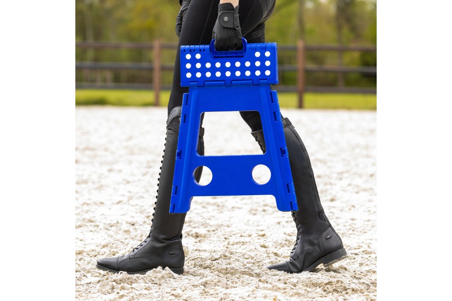 Escalera Taburete Plegable QHP Azul Cobalto 39Cm | Instalaciones para