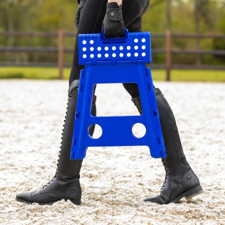 Escalera Taburete Plegable QHP Azul Cobalto 39Cm | Instalaciones para